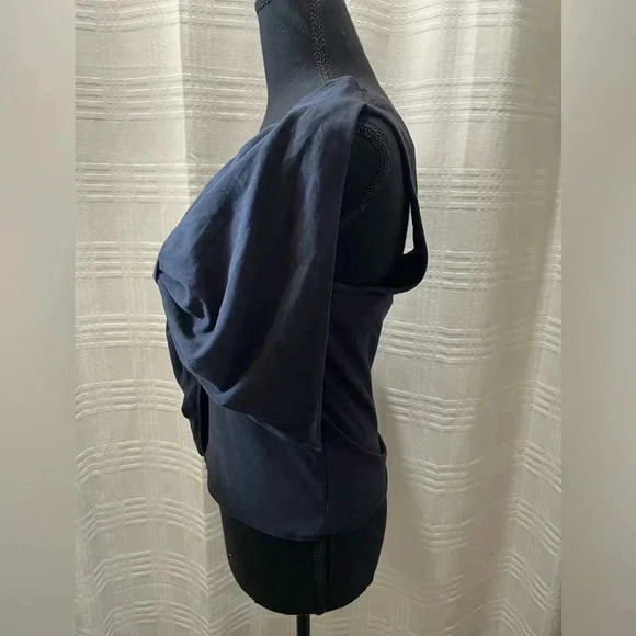 NWOT Free People big bow black cotton shirt - Picture 4 of 8